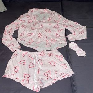 PINK Candy cane pajamas with mask